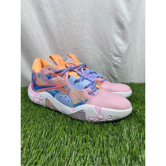 Size 9.5 CLEAN - Nike PG 6 Painted Swoosh running athletic basketball shoes - Picture 1 of 7